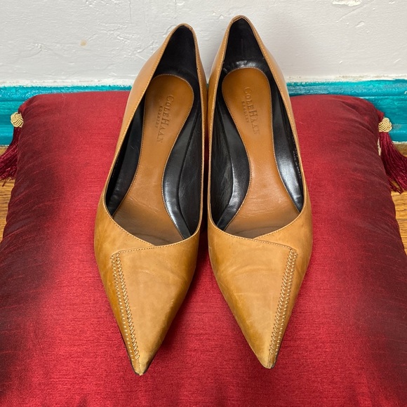 Cole Haan Shoes - Cole Haan camel pointed toe 3 in pumps.